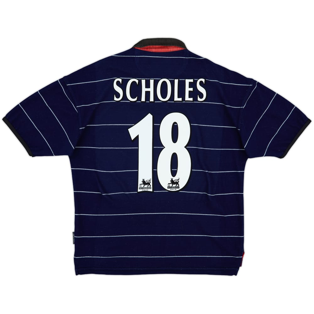 1999-00 Manchester United Away Shirt Scholes #18 - 8/10 - (M)