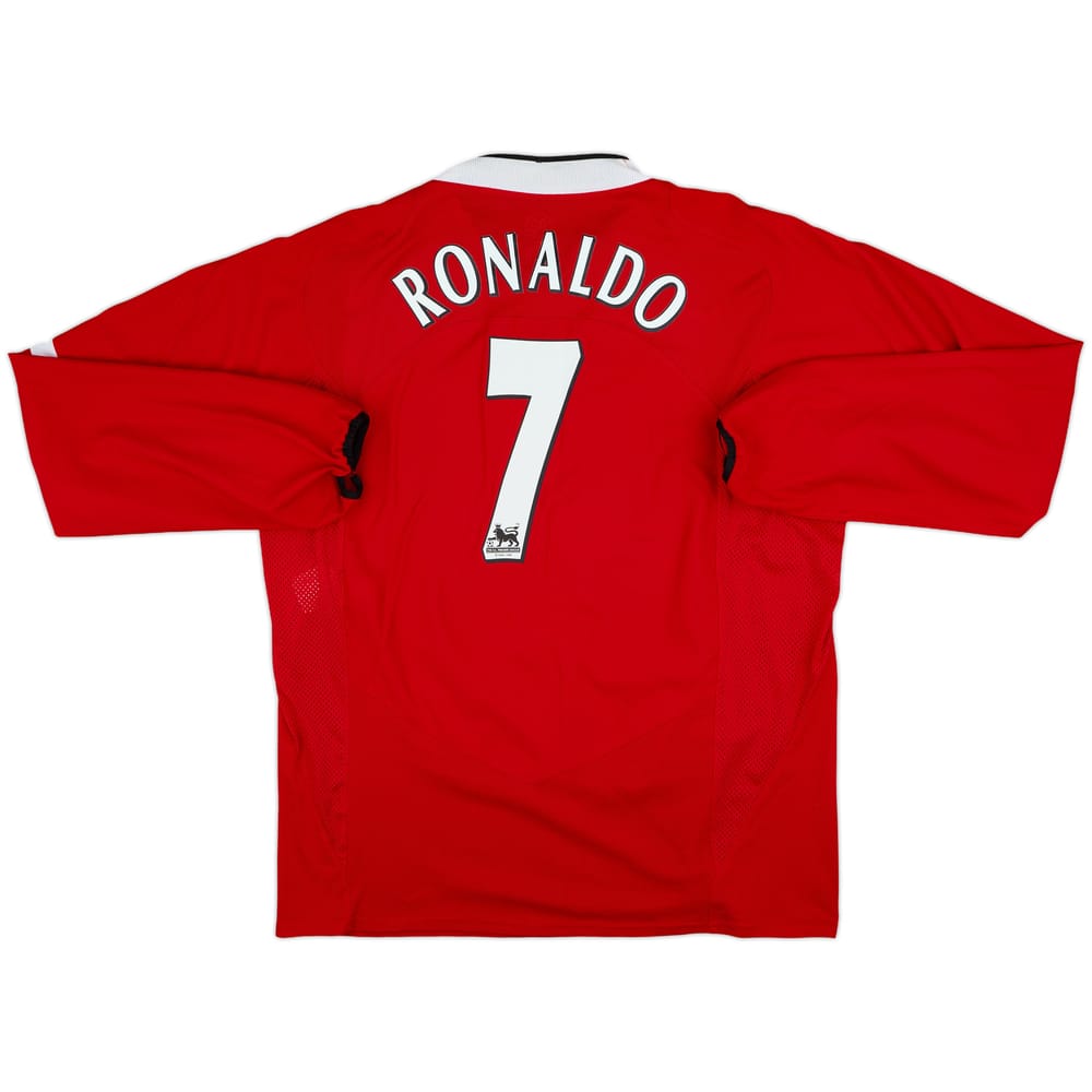2004-06 Manchester United Home L/S Shirt Ronaldo #7 - 10/10 - (XXL)