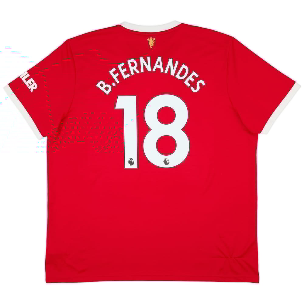 2021-22 Manchester United Home Shirt B. Fernandes #8 - 7/10 - (XXL)