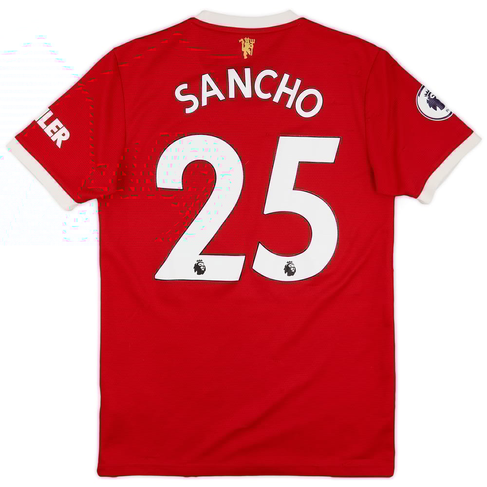 2021-22 Manchester United Home Shirt Sancho #25 - 6/10 - (S)