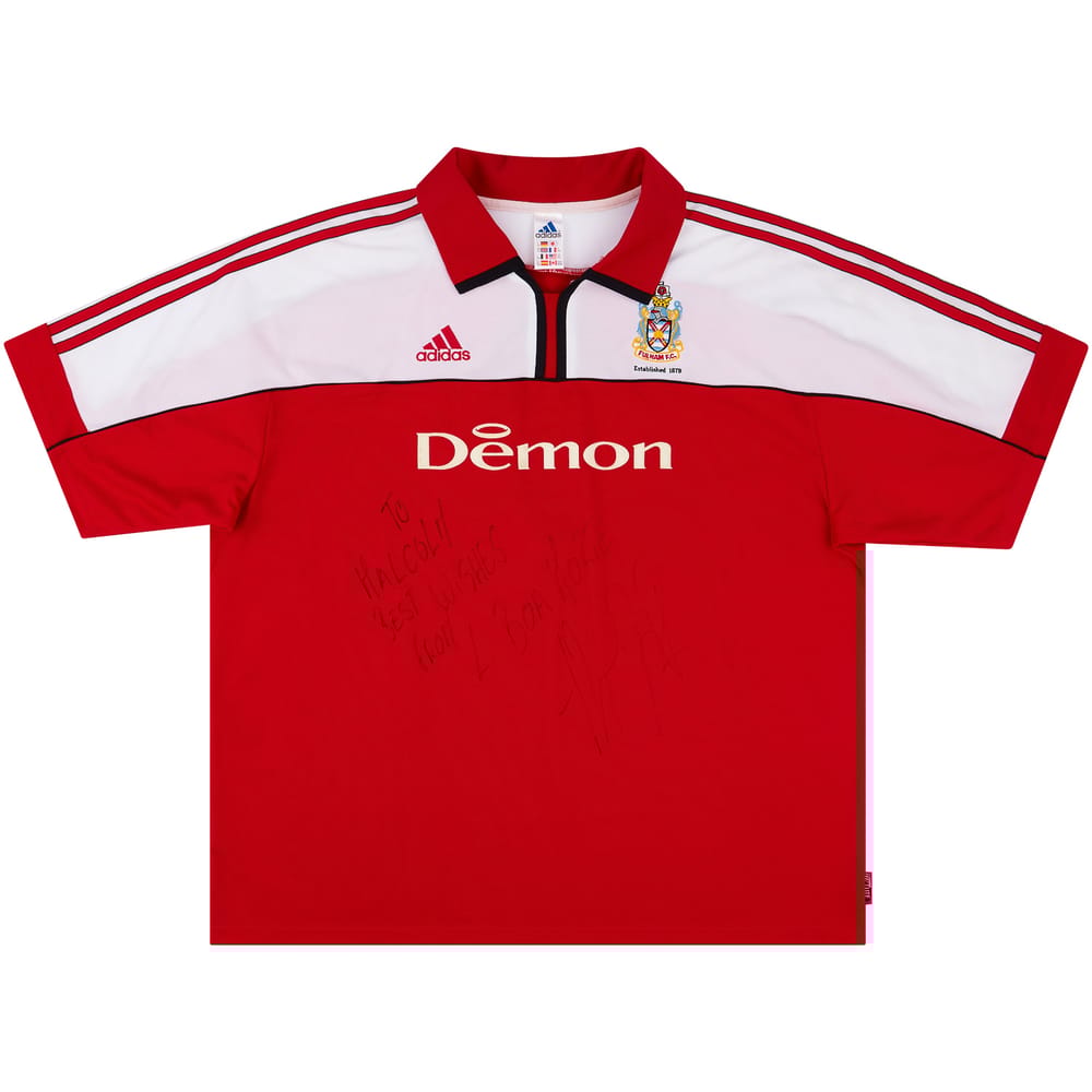 2000-01 Fulham Match Issue Signed Away Shirt #9 (Boa Morte)
