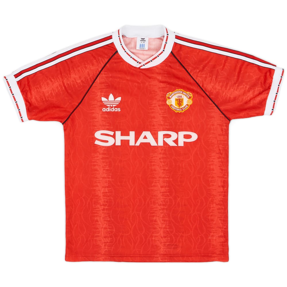 1990-92 Manchester United Home Shirt - 8/10 - (S)