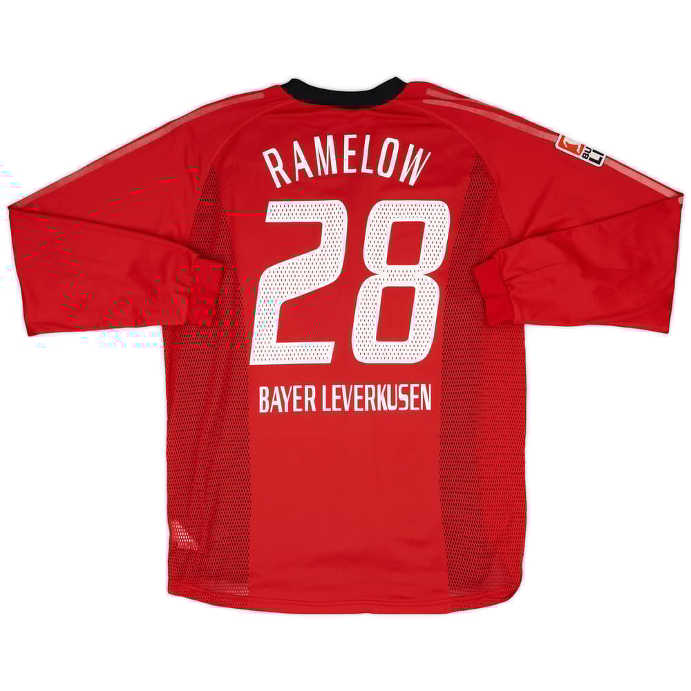 2002-04 Bayer Leverkusen Match Issue Home L/S Shirt Ramelow #28