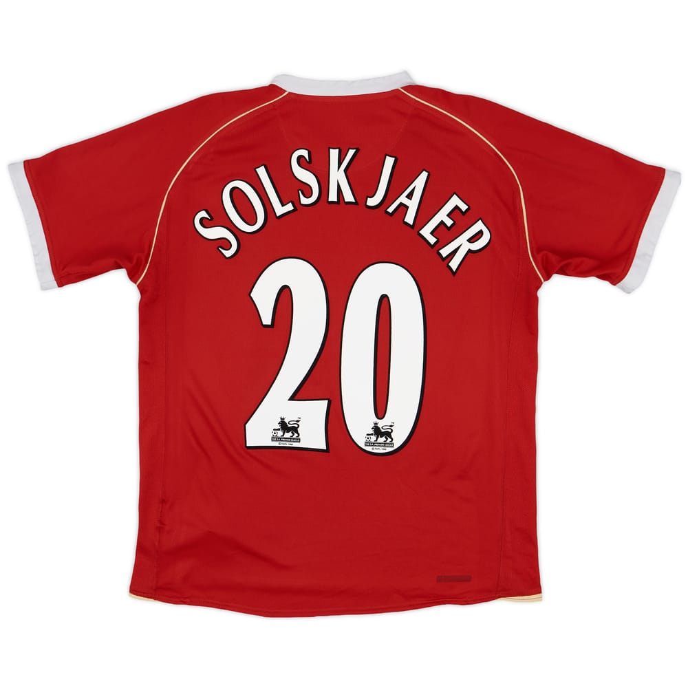 2006-07 Manchester United Home Shirt Solskjaer #20 - 6/10 - (L)