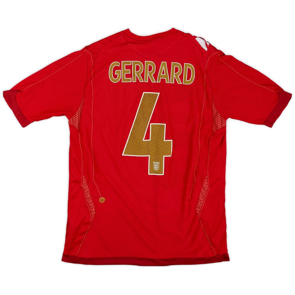 2006-08 England Away Shirt Gerrard #4 - 4/10 - (M)