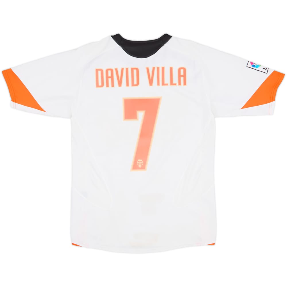 2005-06 Valencia Home Shirt David Villa #7 - 8/10 - (S)