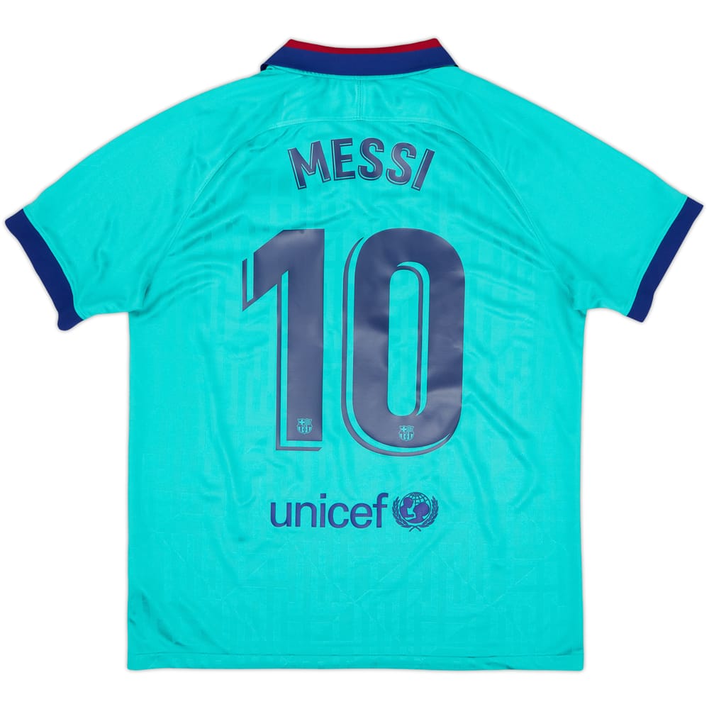 2019-20 Barcelona Tercera CL Camiseta Messi #10 - 7/10 - (L)