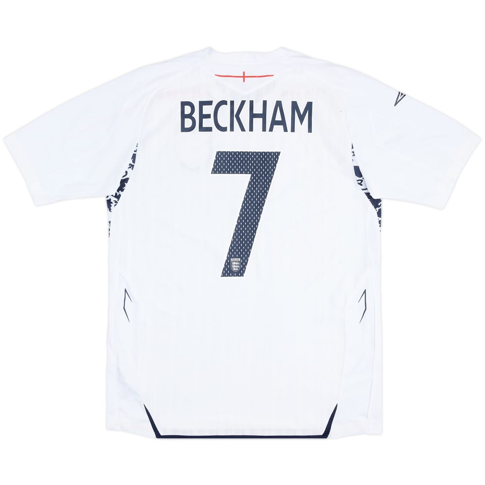 2007-09 England Home Shirt Beckham #7 - 5/10 - (L)