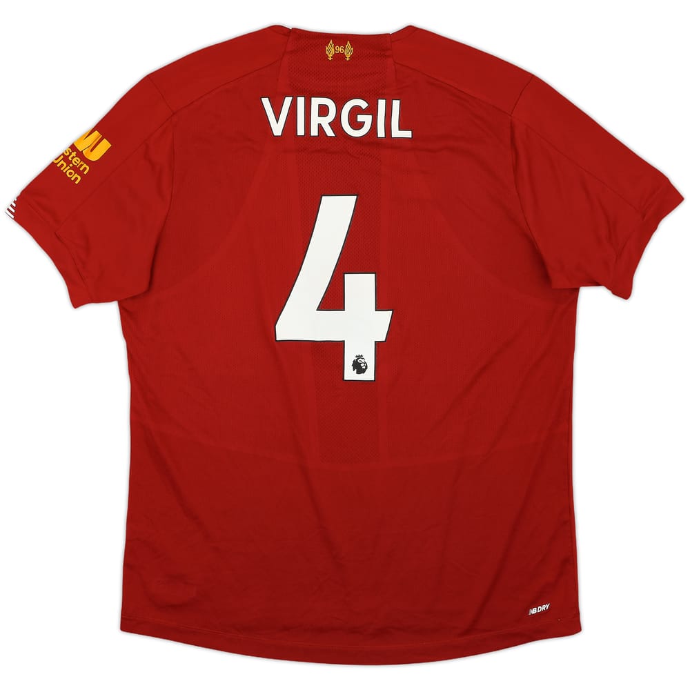 2019-20 Liverpool Home Shirt Virgil #4 - 5/10 - (XL)