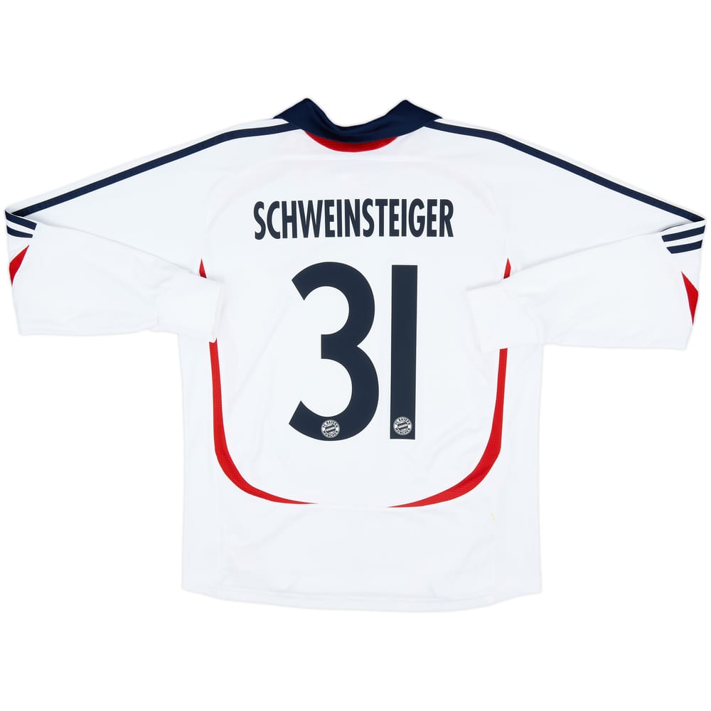 2006-07 Bayern Munich Away L/S Shirt Schweinsteiger #31 - 7/10 - (XL.Boys)