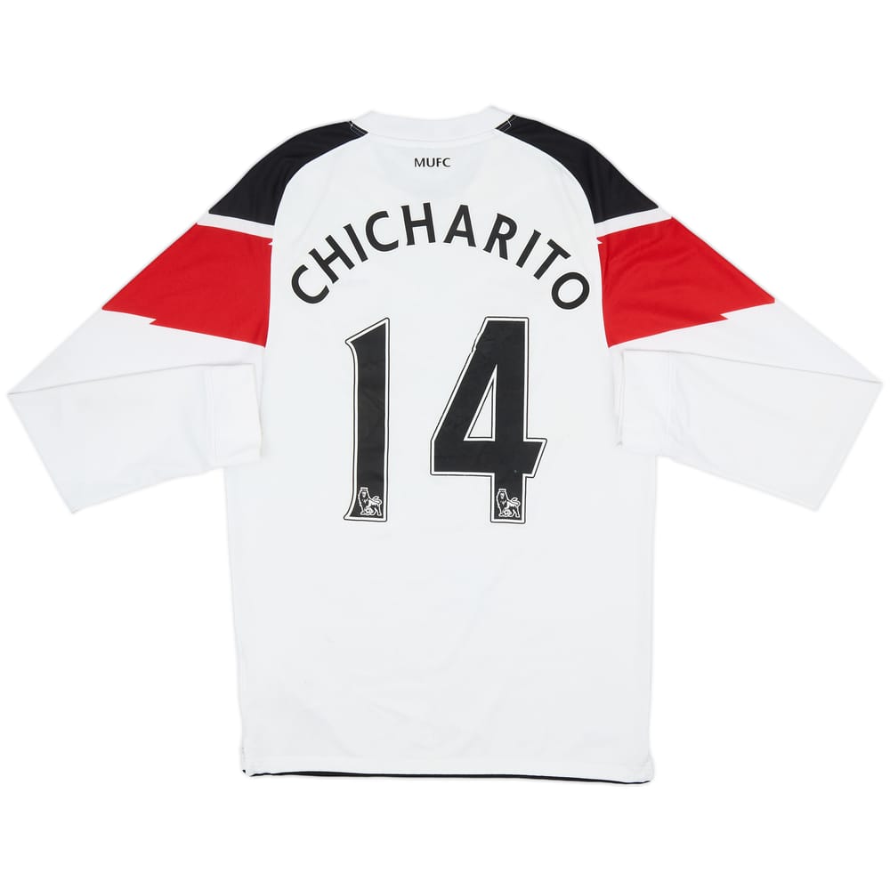 2010-12 Manchester United Away L/S Shirt Chicharito #14 - 6/10 - (S)