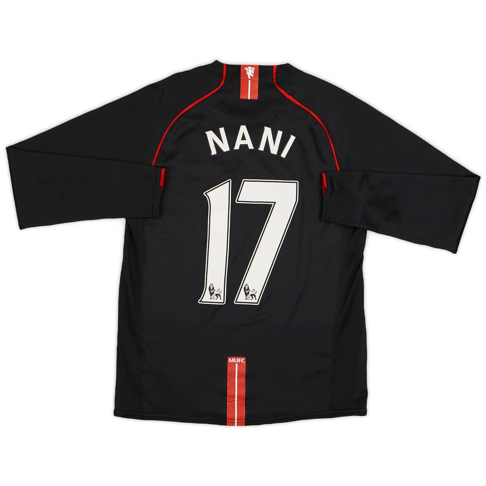 2007-08 Manchester United Away L/S Shirt Nani #17 - 8/10 - (XL.Boys)