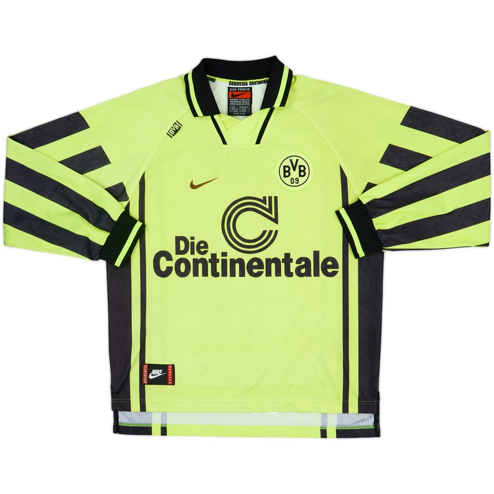 1996-97 Borussia Dortmund Home L/S Shirt - 7/10 - (L)