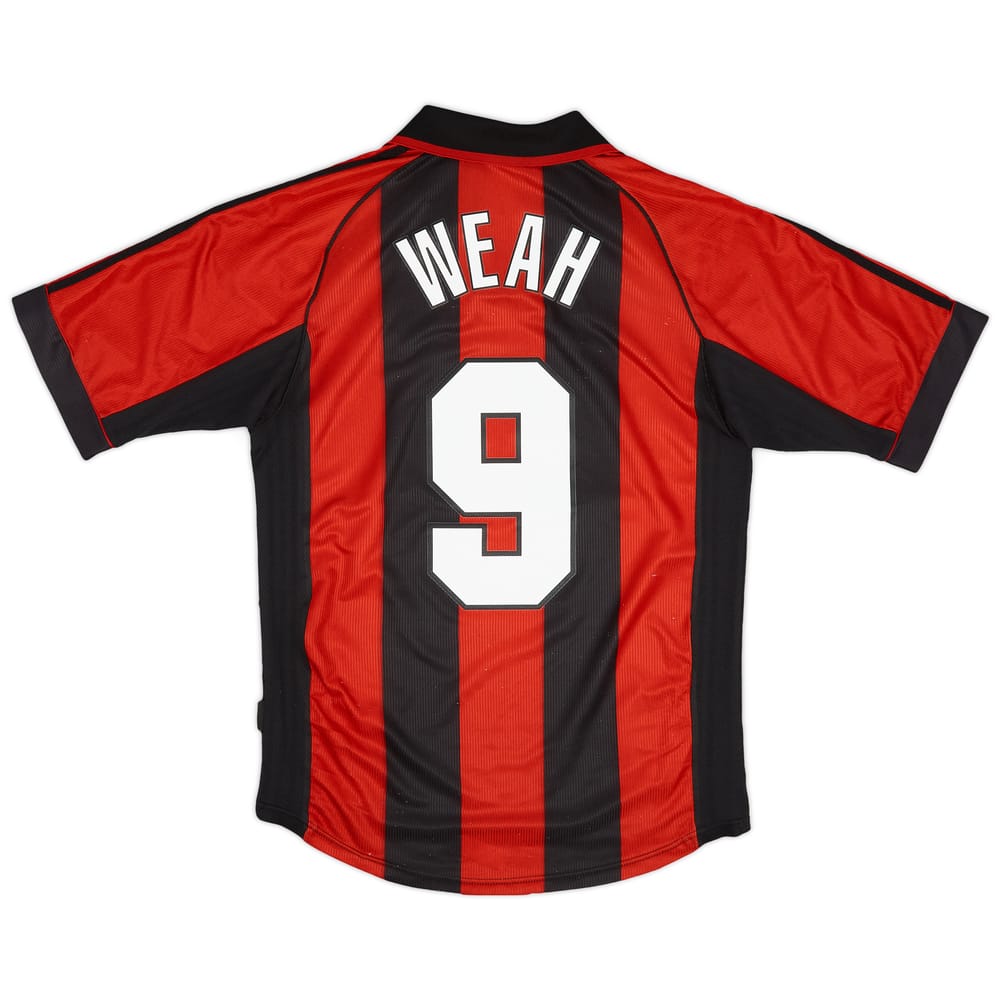 1998-00 AC Milan Home Shirt Weah #9 - 8/10 - (S)