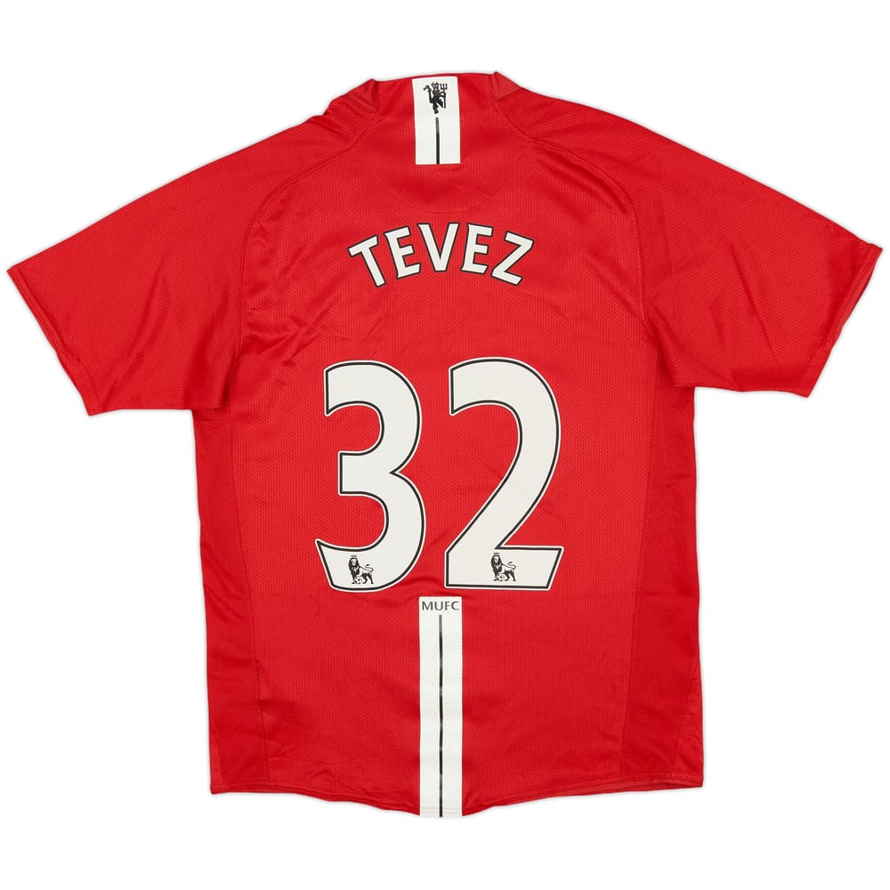 2007-09 Manchester United Home Shirt Tevez #32 - 7/10 - (S)