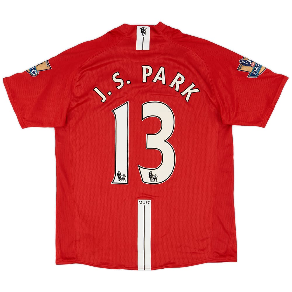 2007-09 Manchester United Home Shirt J.S. Park #13 - 8/10 - (L)