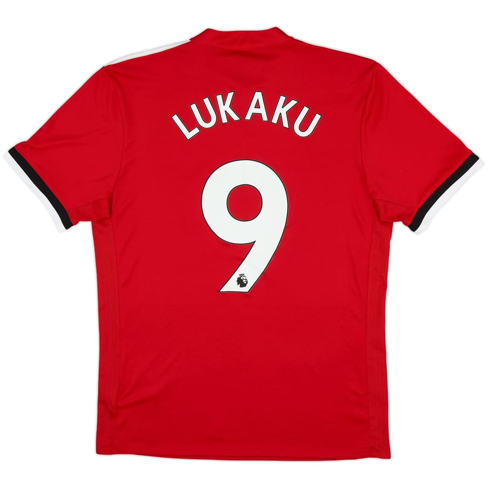 2017-18 Manchester United Home Shirt Lukaku #9 - 9/10 - (M)