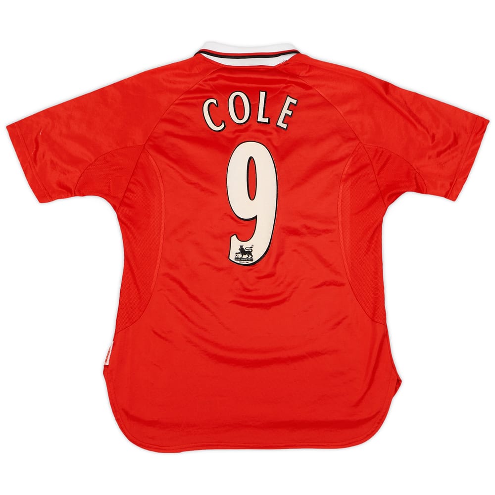 1997-00 Manchester United CL Shirt Cole #9 - 8/10 - (Y)