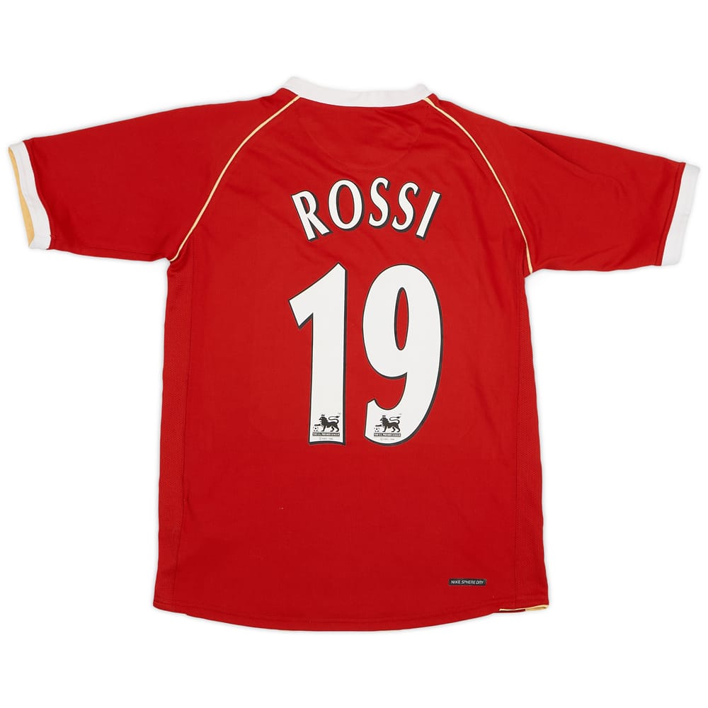 2006-07 Manchester United Home Shirt Rossi #19 - 8/10 - (XL.Boys)