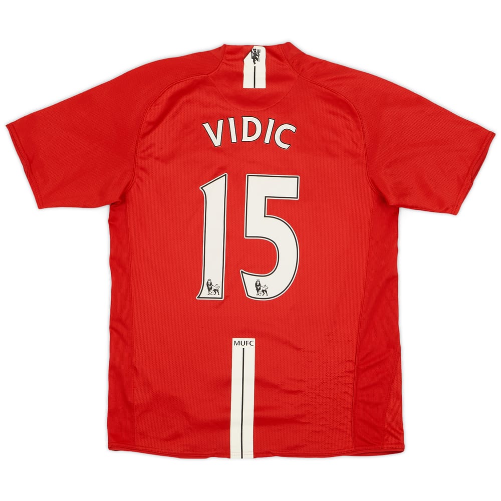 2007-09 Manchester United Home Shirt Vidic #15 - 5/10 - (M)