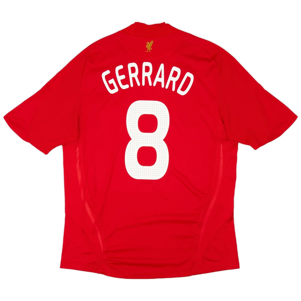2008-10 Liverpool Home Shirt Gerrard #8 - 8/10 - (L)
