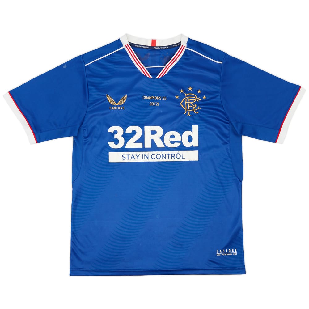2020-21 Rangers 'Champions 55 20/21' Home Shirt - 5/10 - (M)