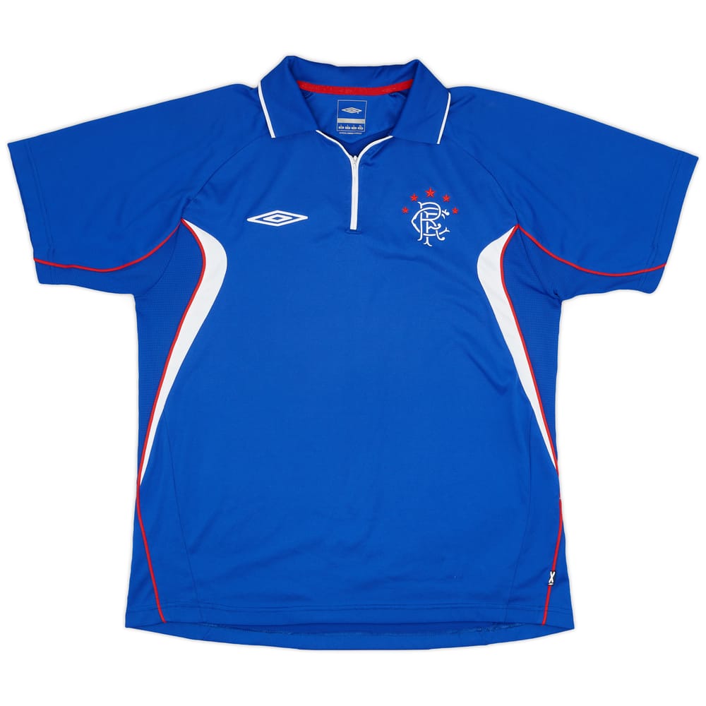 2006-07 Rangers Umbro 1/4 Zip Training Polo - 8/10 - (L)