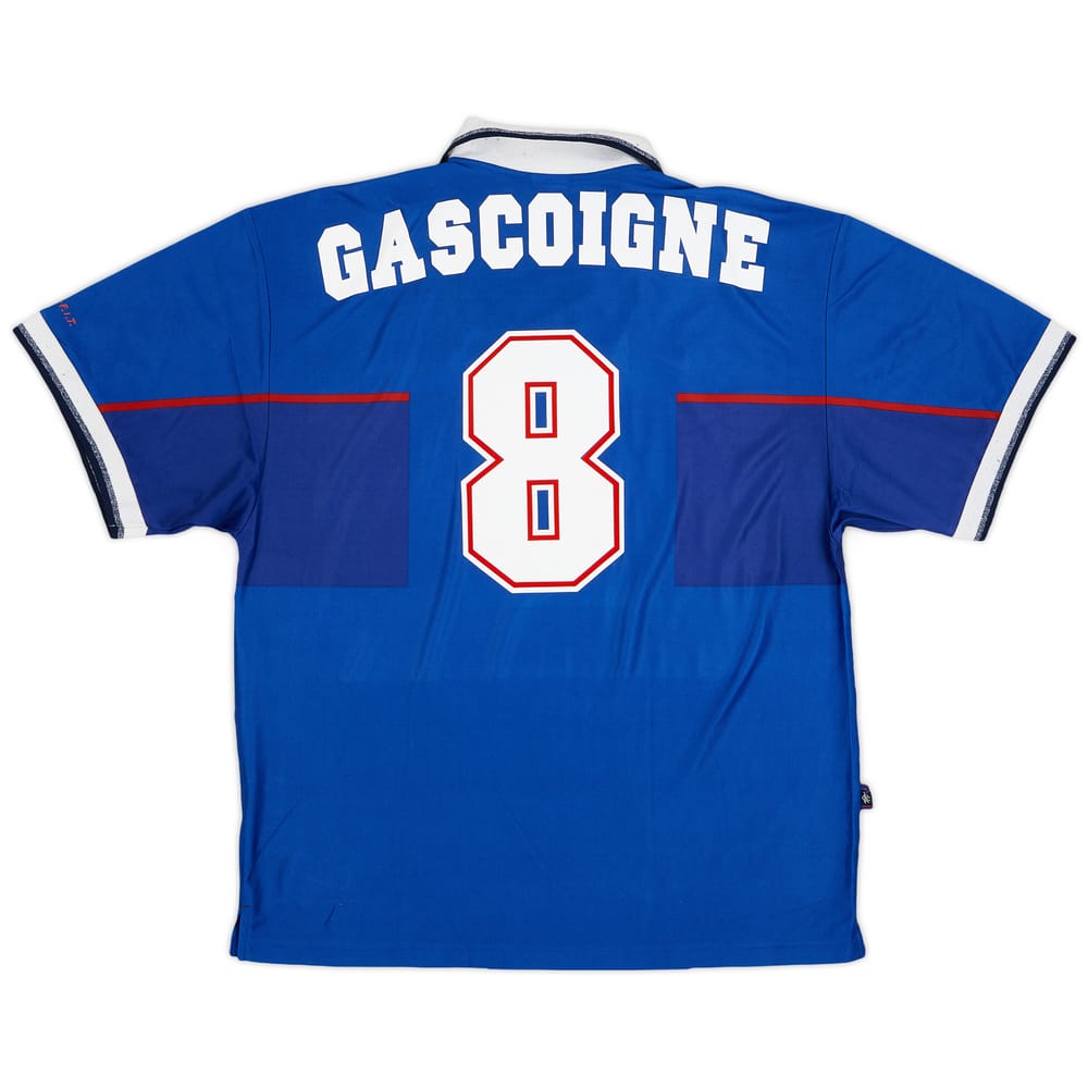 1997-99 Rangers Home Shirt Gascoigne #8 - 8/10 - (XL)