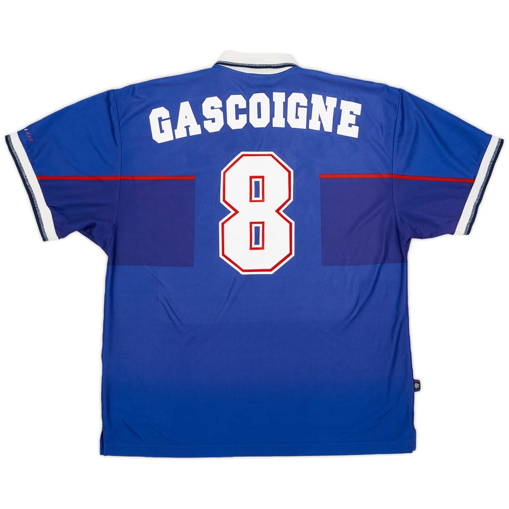 1997-99 Rangers Home Shirt Gascoigne #8 - 9/10 - (XXL)
