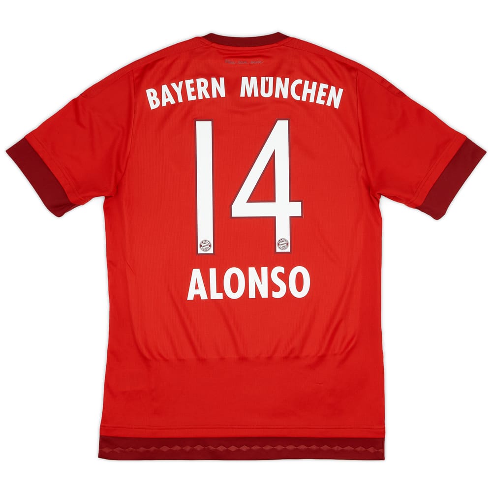 2015-16 Bayern Munich Home Shirt Alonso #14 - 9/10 - (S)