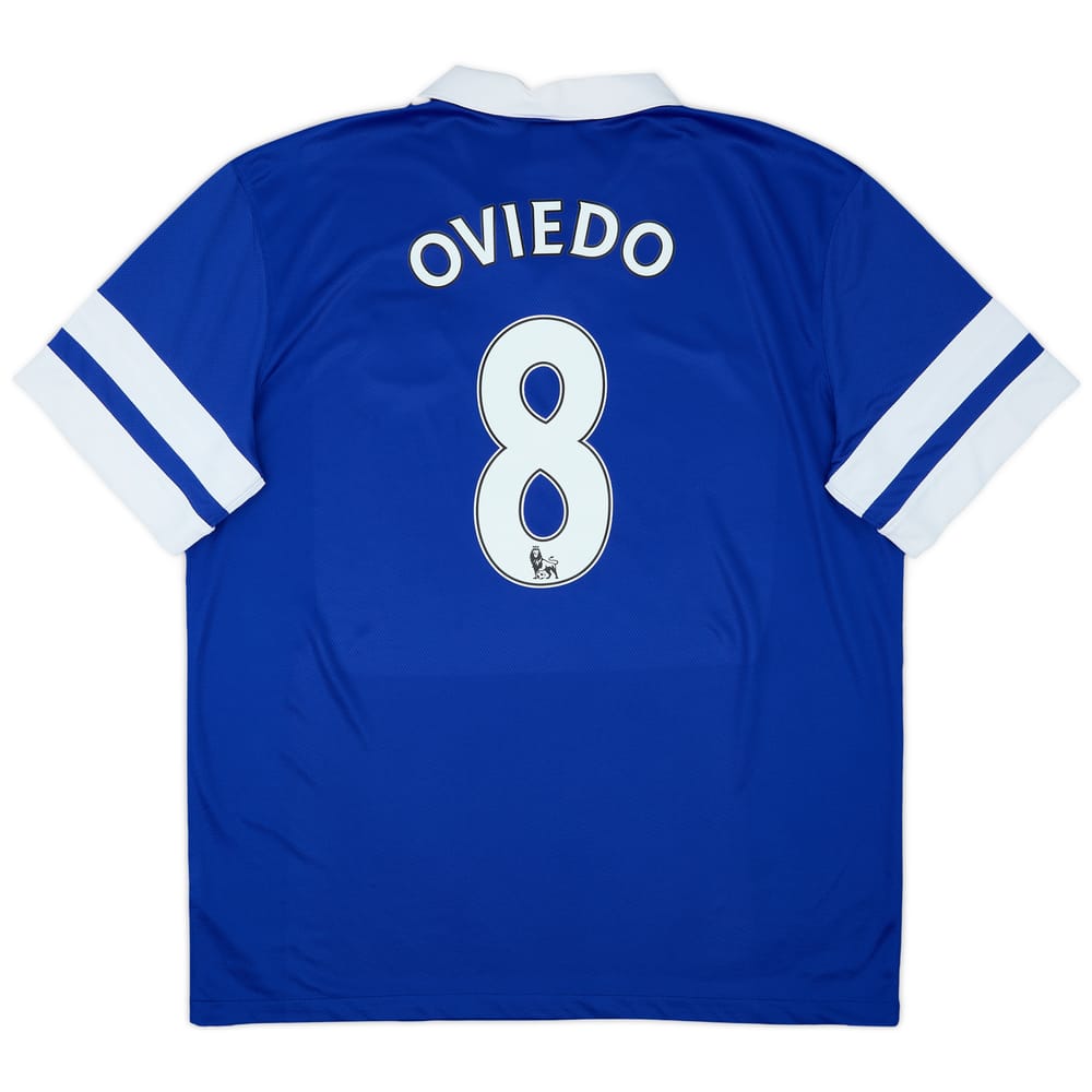 2013-14 Everton Home Shirt Oviedo #8 - 9/10 - (XL)