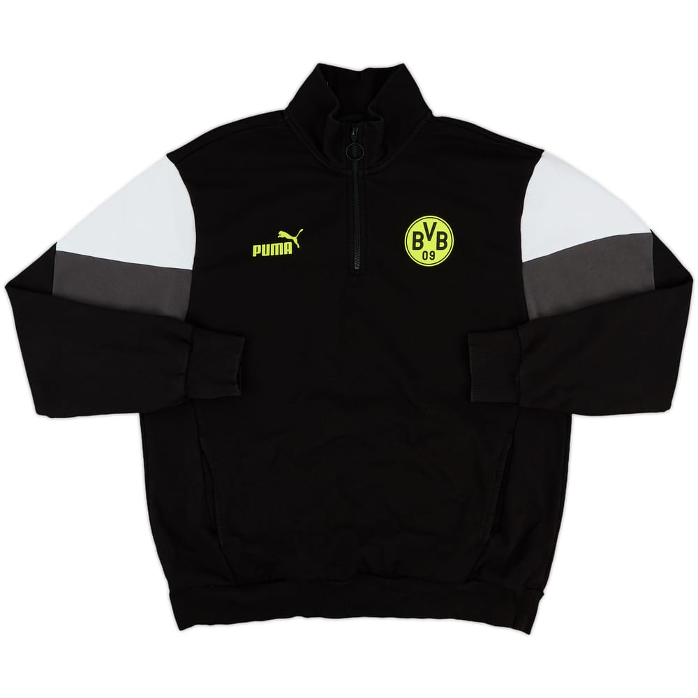 2021-22 Borussia Dortmund Puma FtblCulture 1/4 Zip Training Top - 8/10 - (L)