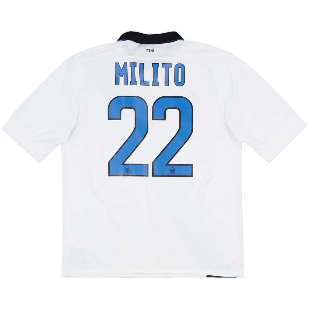 2011-12 Inter Milan Away Shirt Milito #22 - 6/10 - (L)