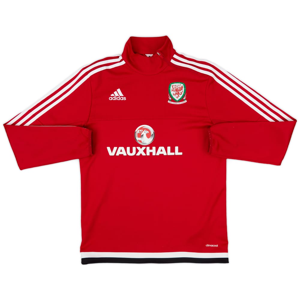 2015-16 Wales adidas 1/4 Zip Drill Top - 8/10 - (S)