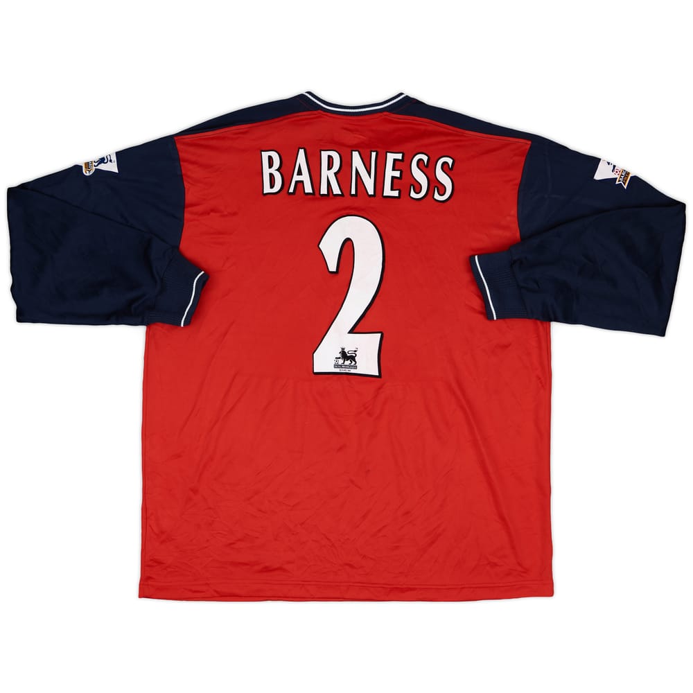 2003-04 Bolton Match Issue Away L/S Shirt Barness #2