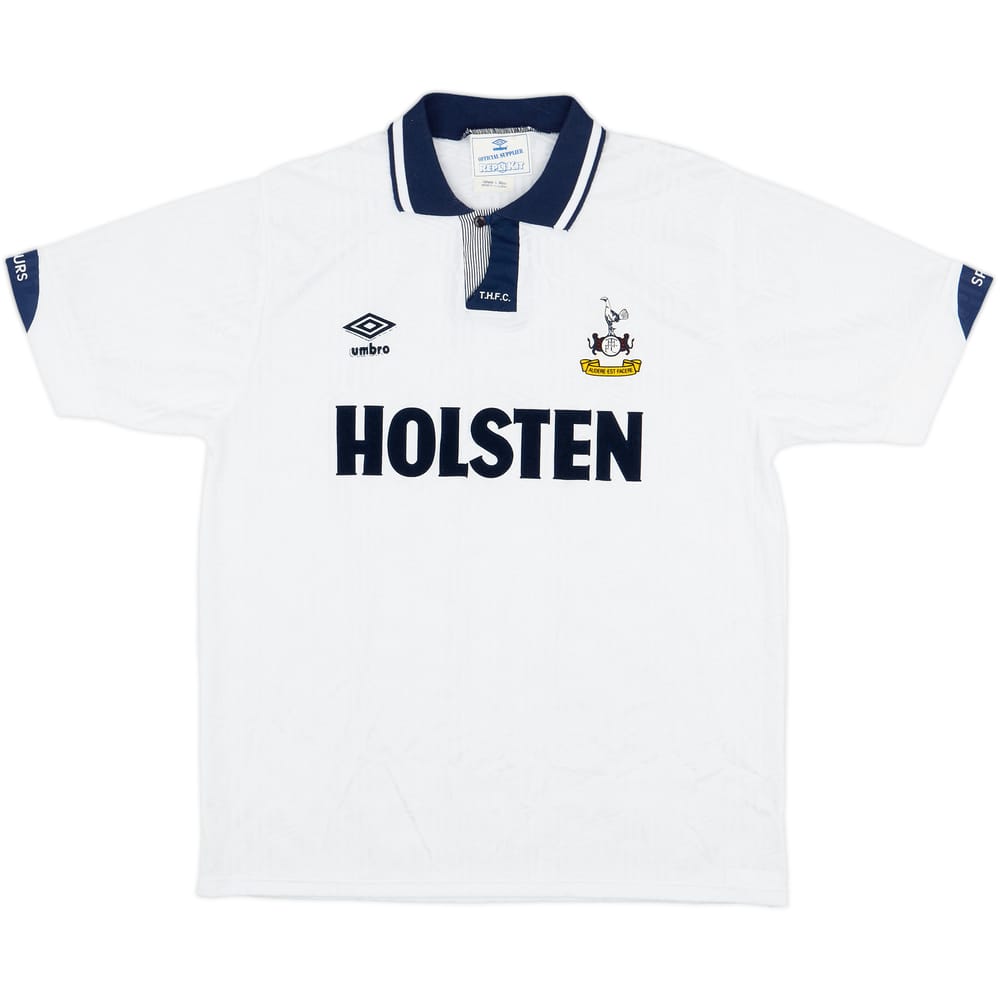 1991-93 Tottenham Home Shirt - 6/10 - (L)