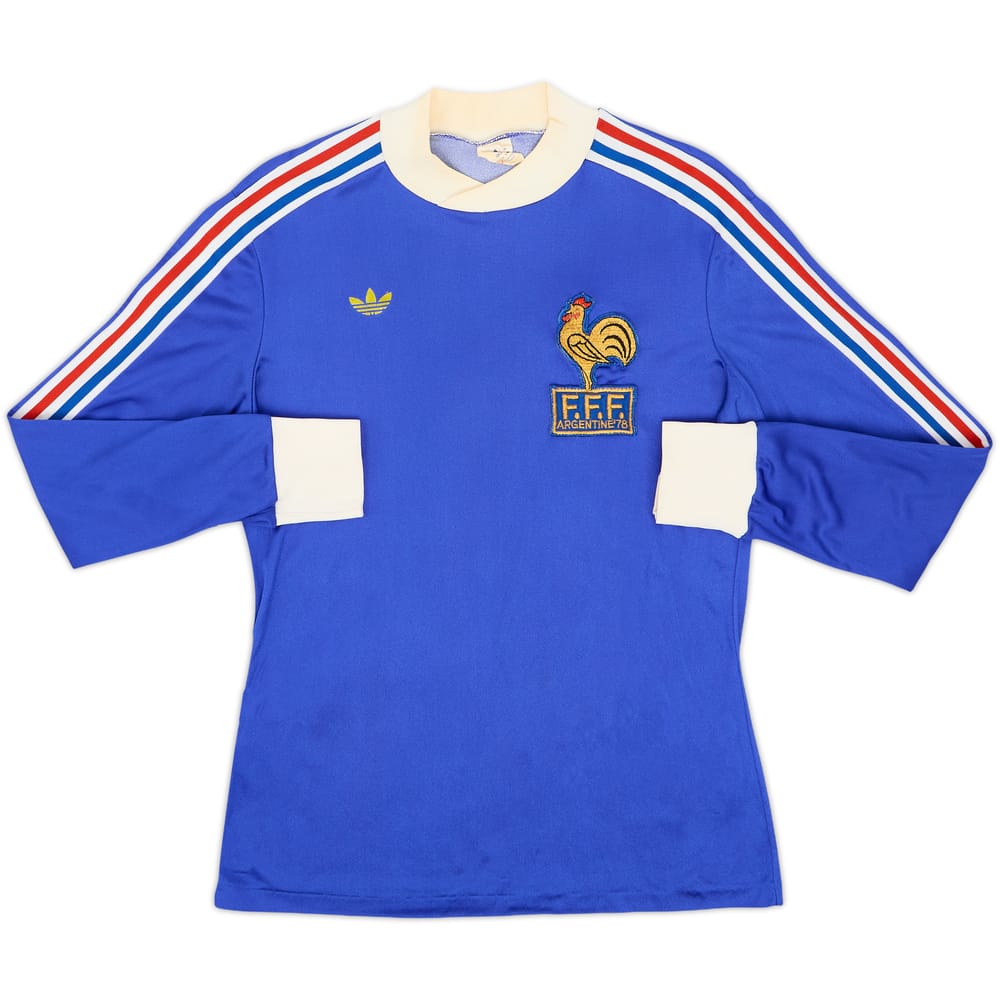 1978-80 France World Cup Home L/S Shirt - 8/10 - (S)
