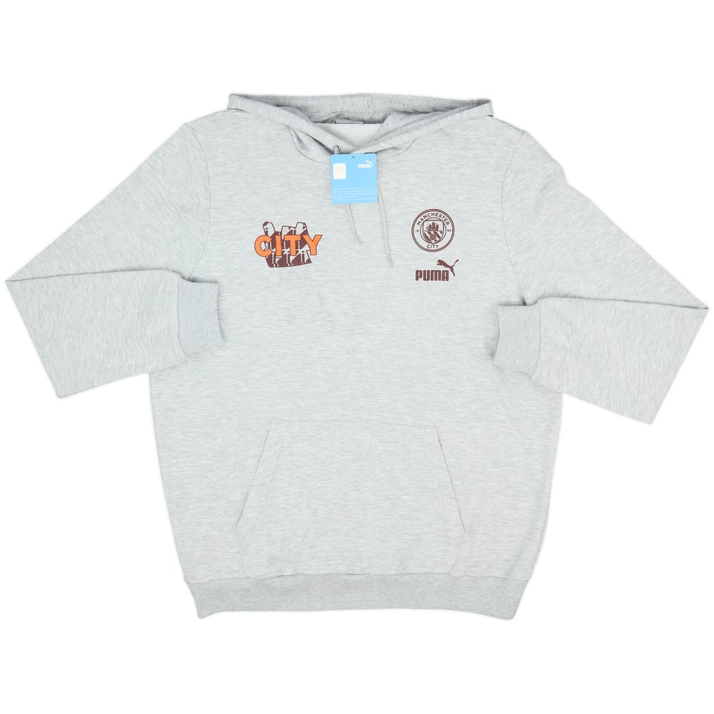 2023-24 Manchester City Puma Hooded Sweat Top (L)