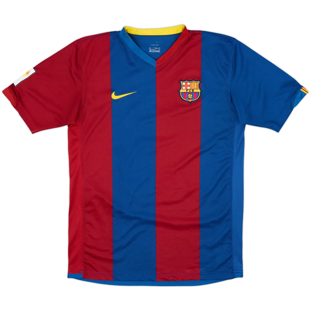 2006-07 Barcelona Home Shirt Motta #3 - 5/10 - (XL.Boys)