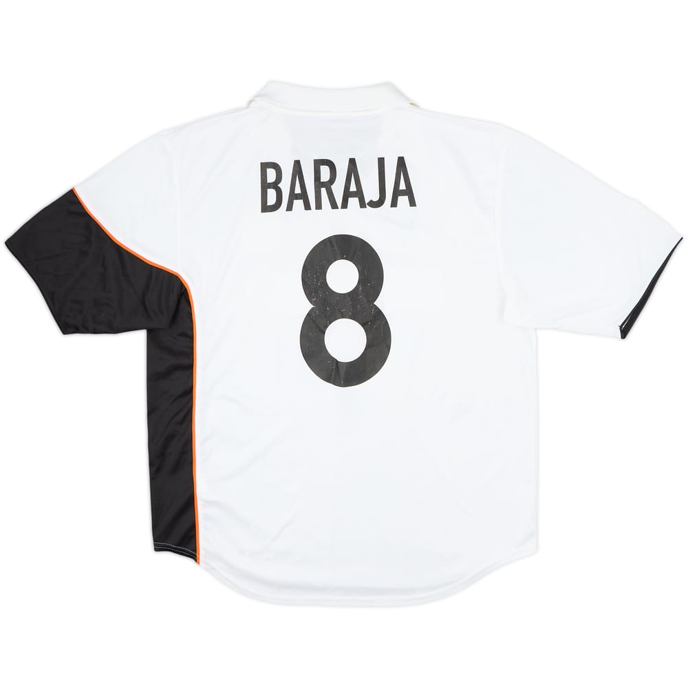 2001-02 Valencia Home Shirt Baraja #8 - 6/10 - (L)