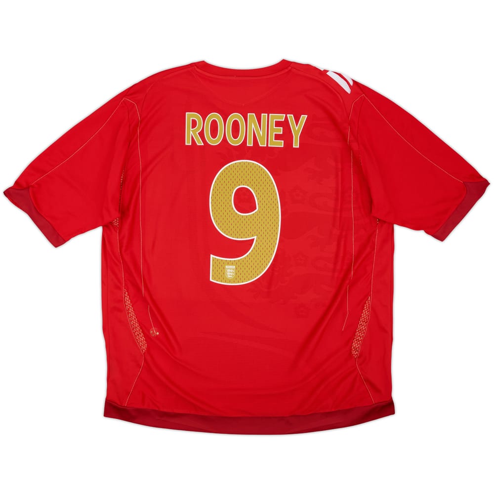 2006-08 England Away Shirt Rooney #9 - 4/10 - (XXL)