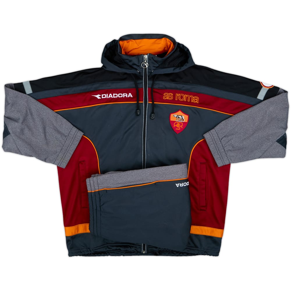 1999-00 Roma Diadora Hooded Tracksuit - 6/10 - (L)