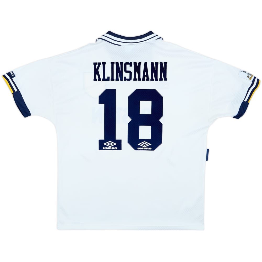 1993-95 Tottenham Home Shirt Klinsmann #18 - 9/10 - (XL)