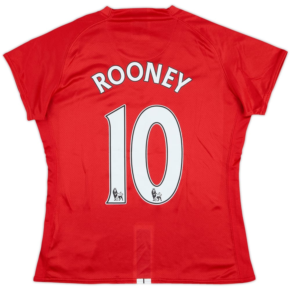 2007-09 Manchester United Home Shirt Rooney #10 - 5/10 - (Women's L)