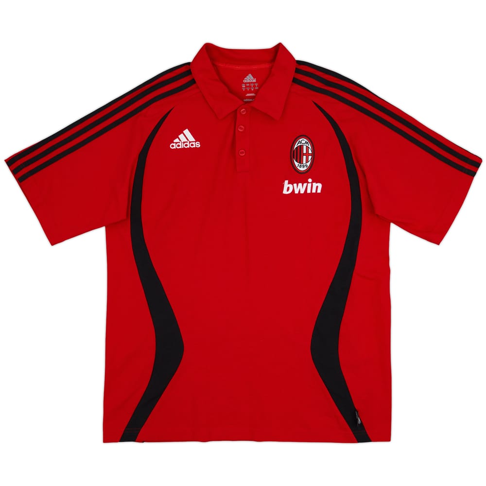 2006-07 AC Milan adidas Polo Shirt - 9/10 - (L)