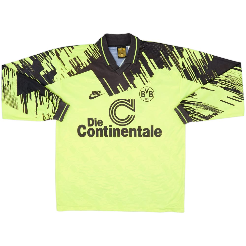 1993-94 Borussia Dortmund Home L/S Shirt - 9/10 - (L)