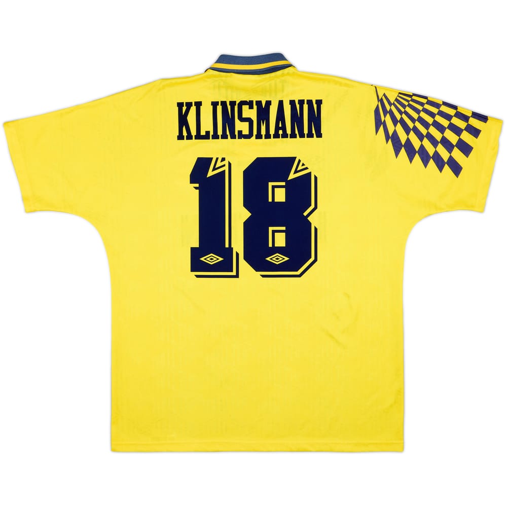 1991-95 Tottenham Away Shirt Klinsmann #18 - 7/10 - (XL)