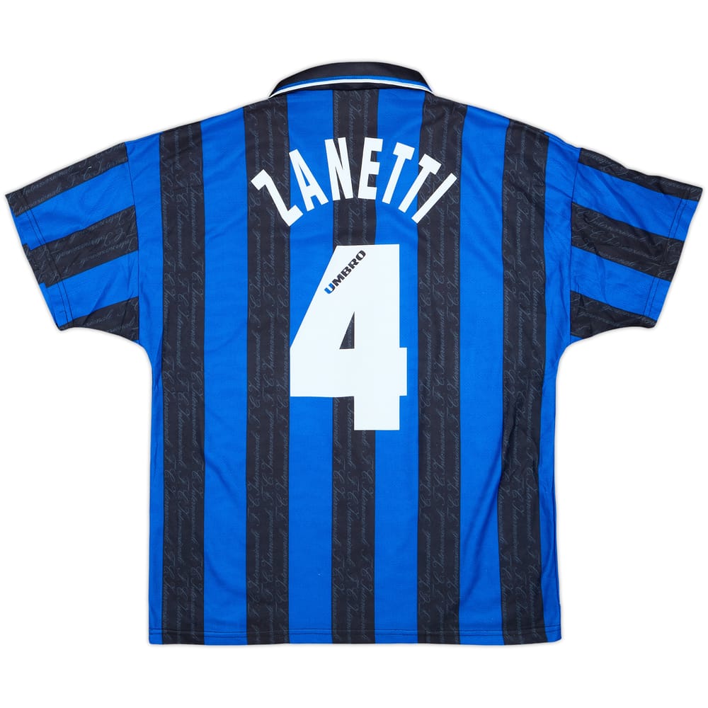 1996-97 Inter Milan Home Shirt Zanetti #4 - 6/10 - (M)