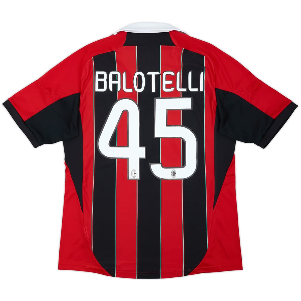 2012-13 AC Milan Home Shirt Balotelli #45 - 7/10 - (L)