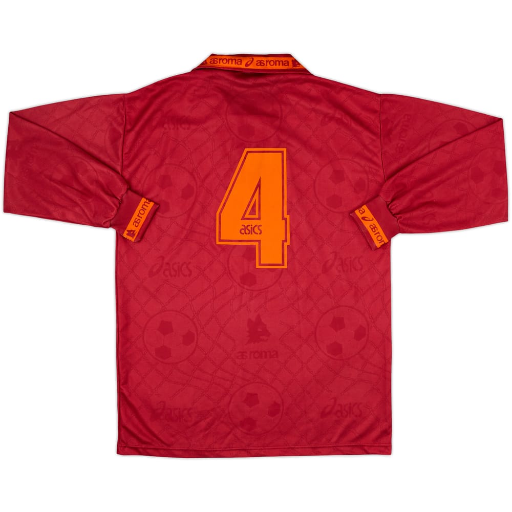 1994-95 Roma Match Issue Home L/S Shirt #4